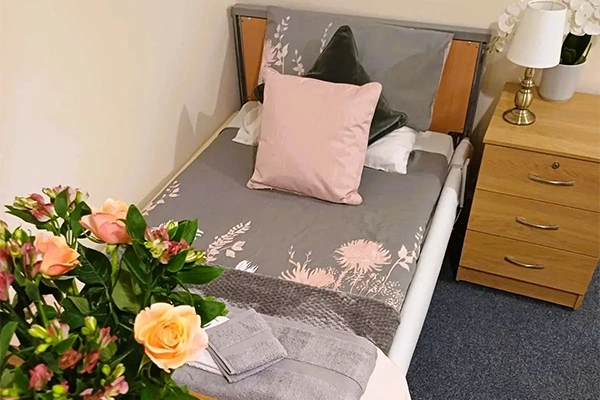 Comfortable ensuite bedroom accommodation at Broxburn Care Home
