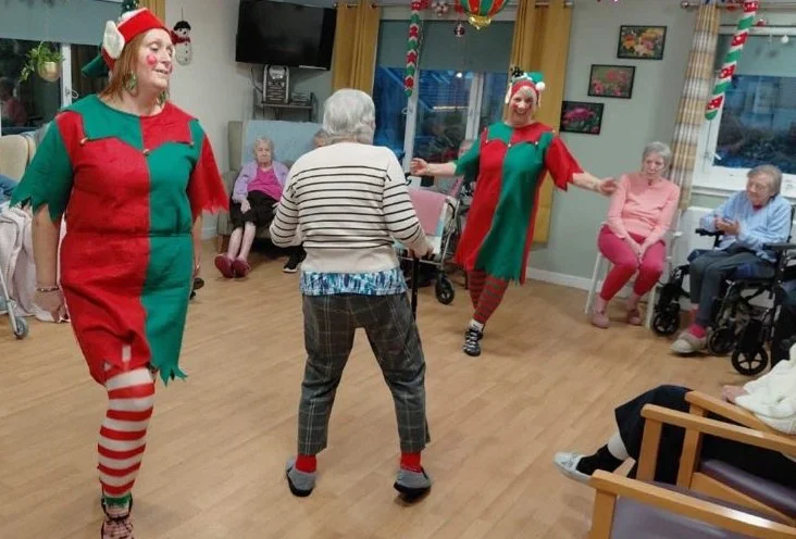 Residents having fun at Broxburn Care Home