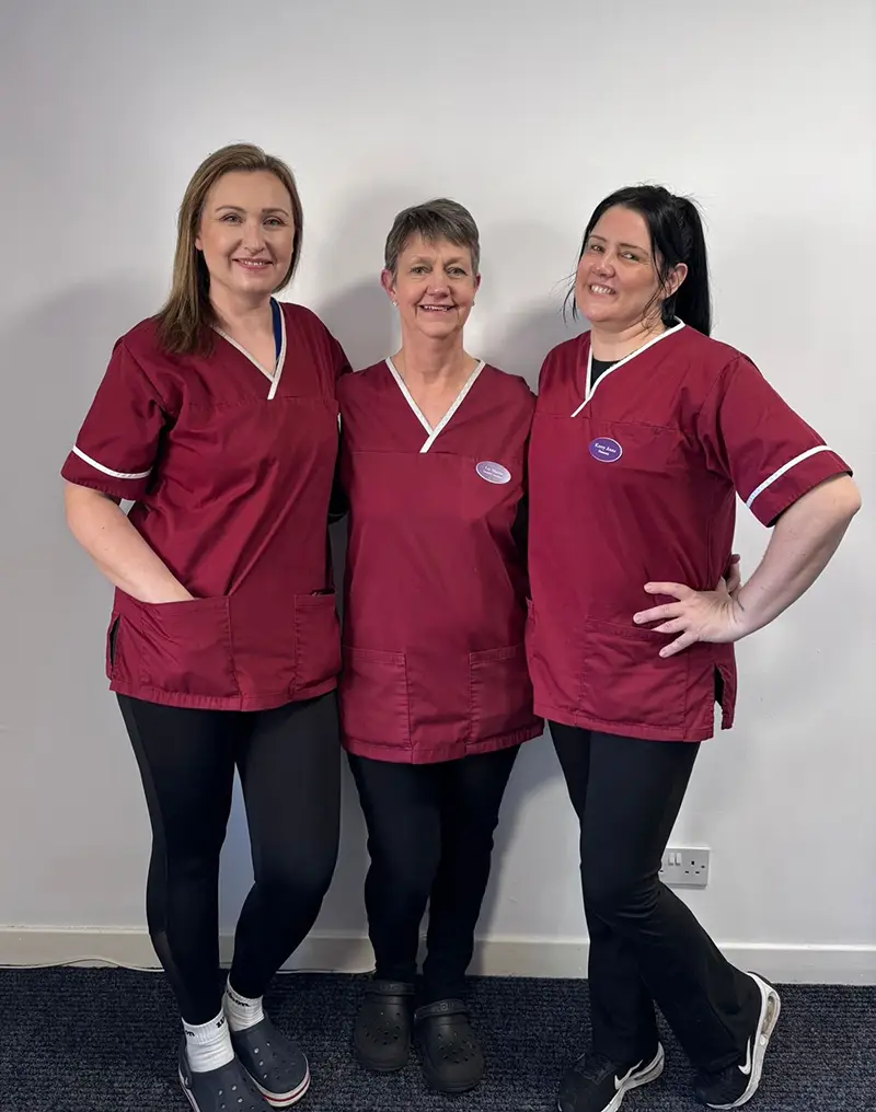 The domestic team at Broxburn Care Home West Lothian